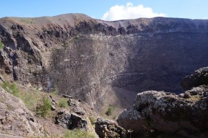 De krater van de Vesuvius